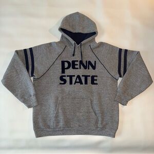VTG Penn State Nittany Lions Hoodie Sz M 80s Jerzees Russell Flock Spellout Logo